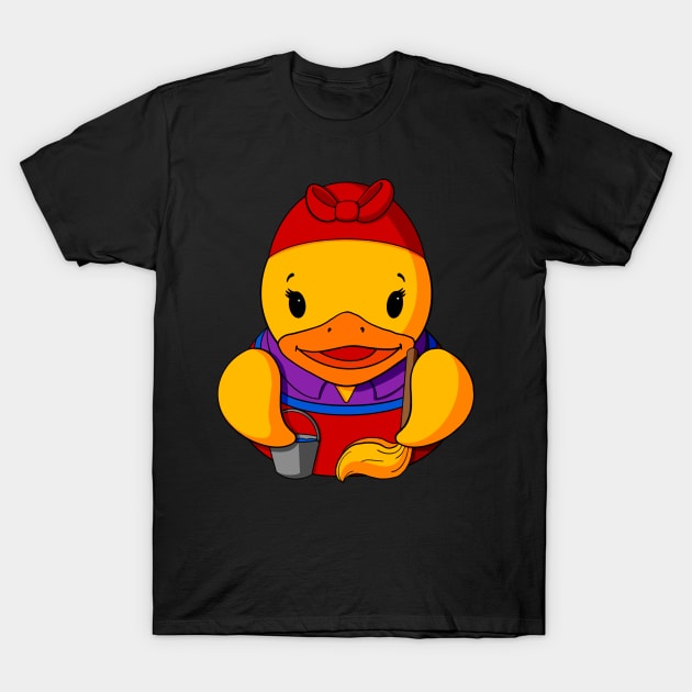 Cleaner Rubber Duck T-Shirt by Alisha Ober Designs